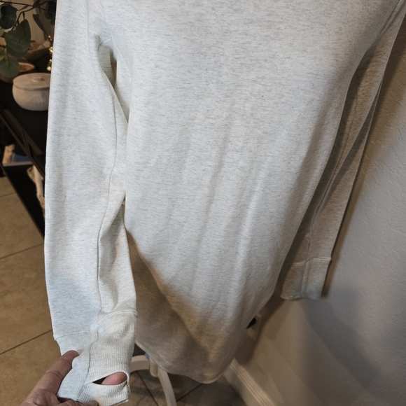 Athleta Women's Coaster Luxe Sweatshirt Fog Grey Heather Cozy Warm Dress M - Picture 3 of 8